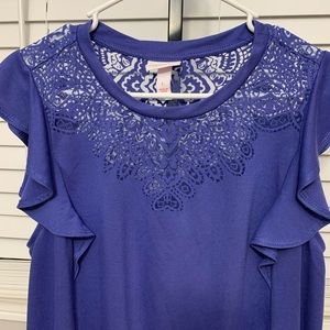Isabel Maternity by Ingrid & Isabel Purple Lace Detail Top